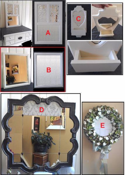Beautiful Selections of Refinished Mirrors for SALE!