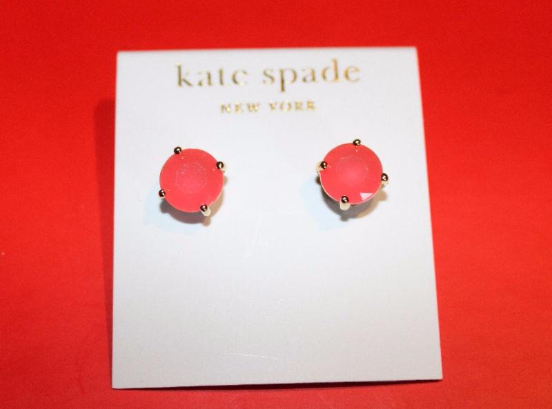 Kate Spade Stud Earrings in Coral/Gold