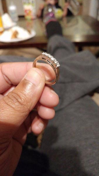 14k white gold ring