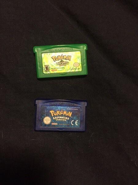 Wanted: Pokemon leaf green and sapphire gameboy advance