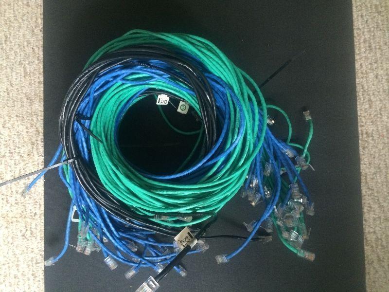 I have Network Cables Cat 5e for sale $2 and $1.50 each