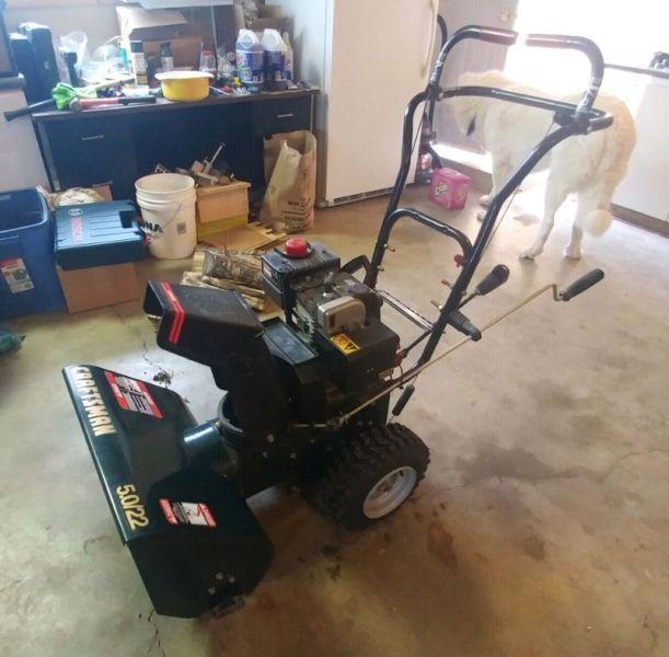 22 inch Craftsman snowblower. Like new , barely used