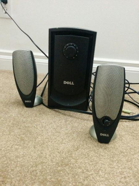 Dell computer speaker with subwoofer in good condition